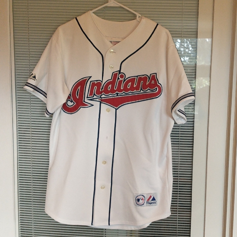 Cleveland Indians Grady Sizemore Majestic White Jersey